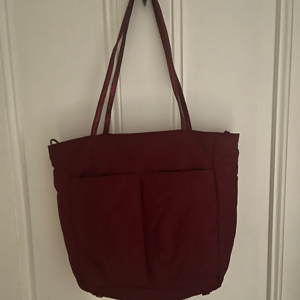 Elegant Burgundy Tote Bag